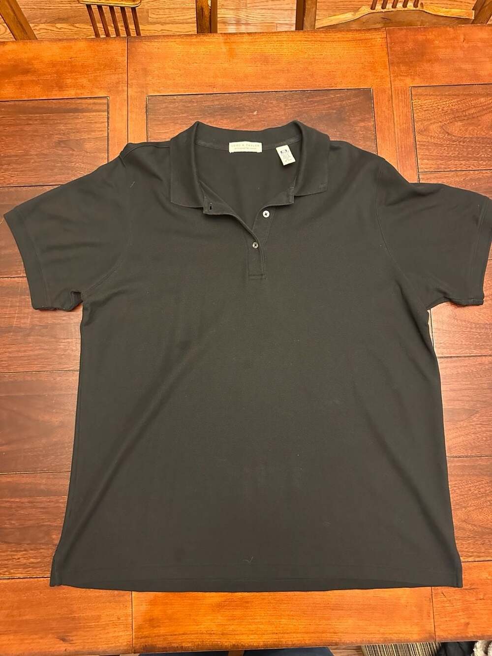 Lord & Taylor Polo Shirt Size 1X Black Pima Cotton Short Sleeve
